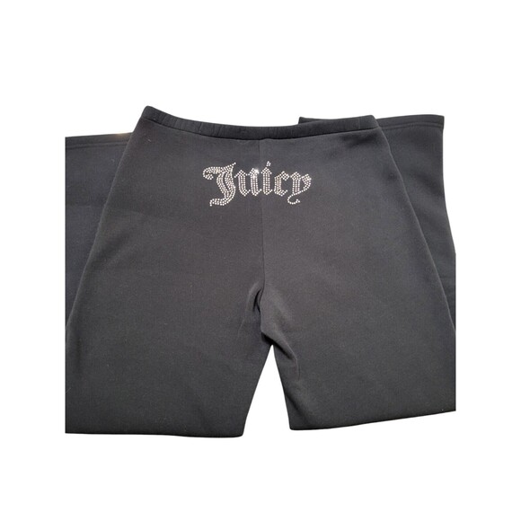 NWT! Juicy Couture Size L Knit Bling Flare Sweat Lounge Pants Black G15.7 Y2K - Picture 12 of 13